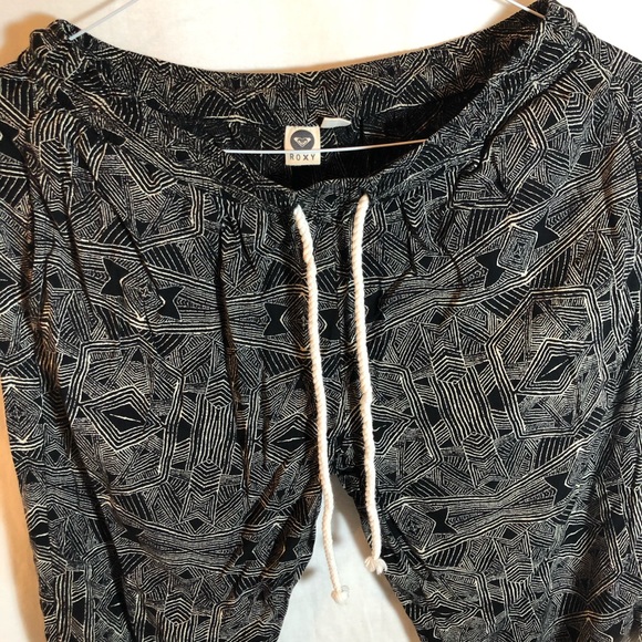 ROXY JOGGERS w/ pocket & rope Black/ White size S - Picture 3 of 6